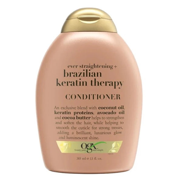 Ever Straightening + Brazilian Keratin Therapy Hair-Smoothing Conditioner with Coconut Oil, Cocoa Butter & Avocado Oil, Paraben-Free, Sulfate-Free...