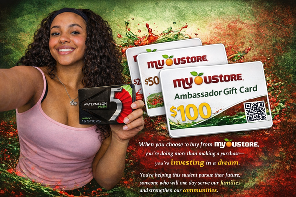 5 Gum Watermelon Prism Sugar Free Chewing Gum (GIFT CARD)