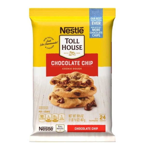 Nestle Toll House Chocolate Chip Cookie Dough 24 ct