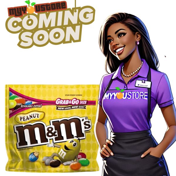 M&M'S Peanut Chocolate Candy Grab & Go Size Bag, 5.5 oz A022