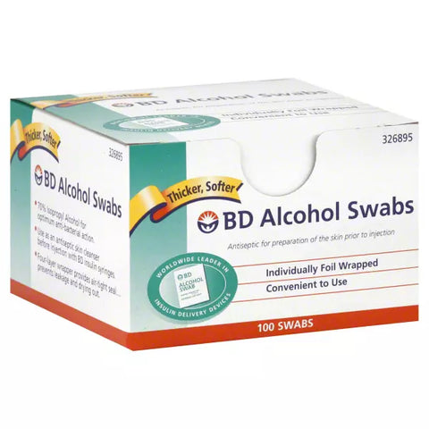 BD Alcohol Swabs 100ct