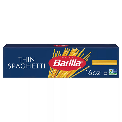 Barilla Classic Blue Box Pasta Thin Spaghetti 16oz