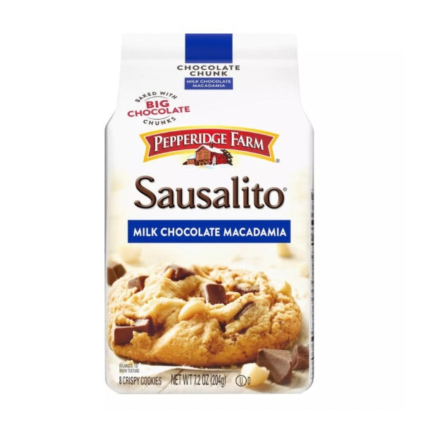 Pepperidge Farm Sausalito Milk Chocolate Macadamia Cookies. 7.2oz