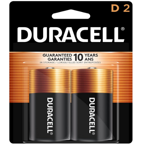 Duracell - D Alkaline Batteries - 2 count