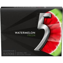 5 Gum Watermelon Prism Sugar Free Chewing Gum