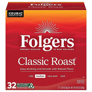 Folgers Classic Roast K -Cup - 32 Ct