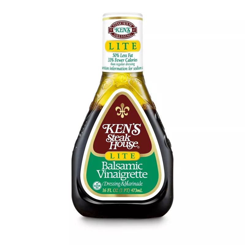 Ken's Steak House Lite Balsamic Vinaigrette Dressing - 16fl oz