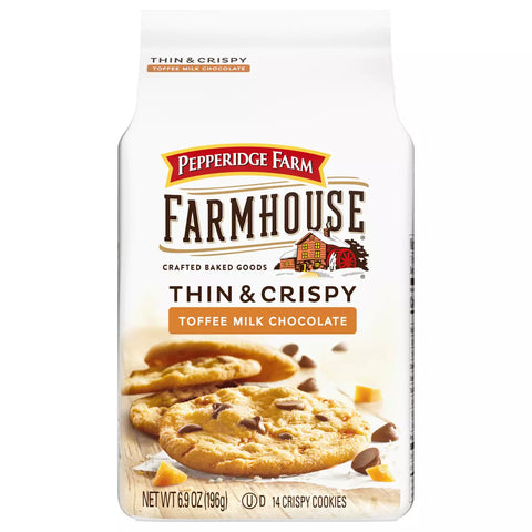 Pepperidge Farm Farmhouse Thin & Crispy Toffee Milk Chocolate Cookies 6.9oz