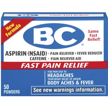 BC Powder Headache Fast Pain Relief Powder - Aspirin (NSAID) - 50ct