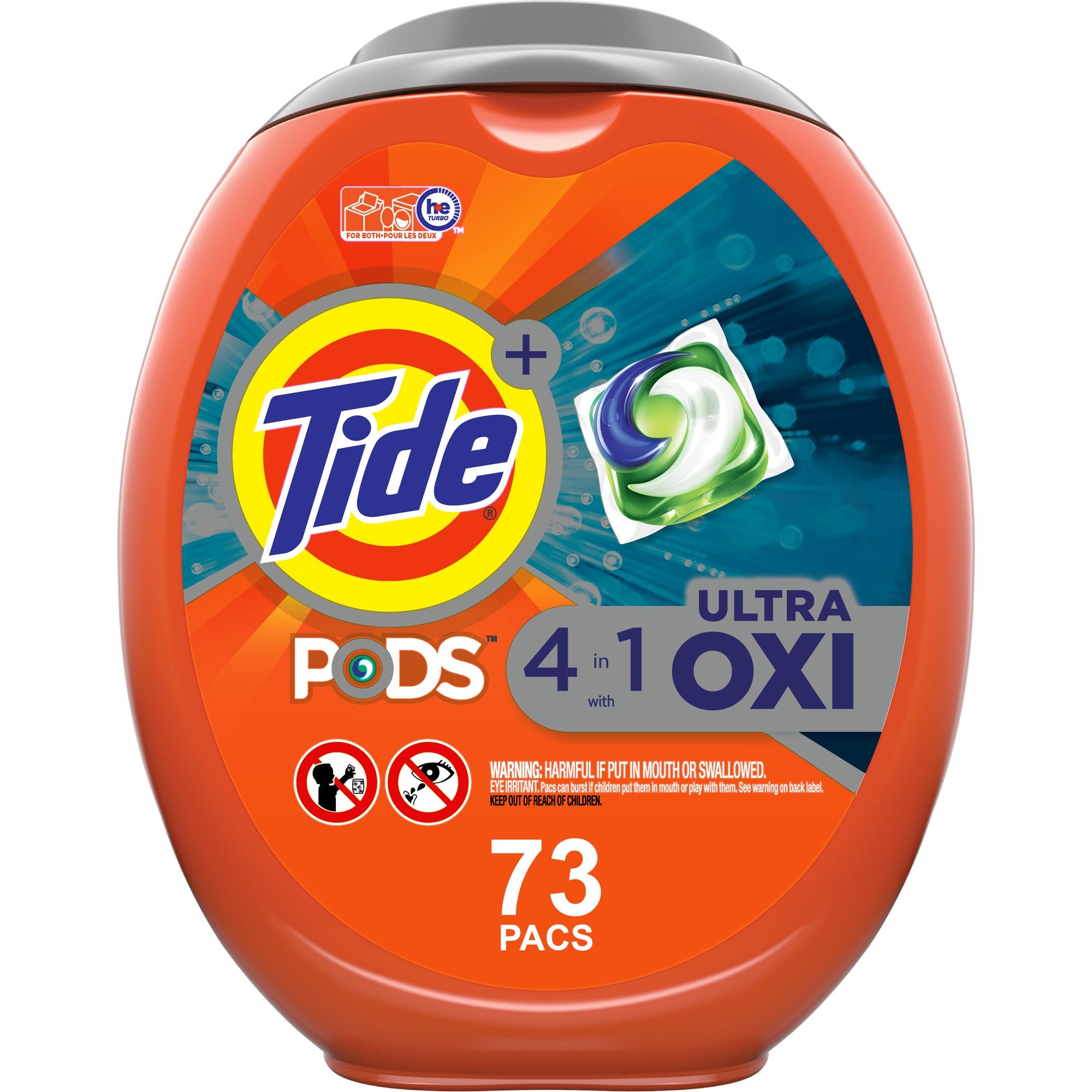 Tide Laundry  Pods 4 in 1 Ultra Oxy 73 pack