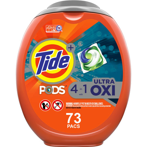 Tide Laundry  Pods 4 in 1 Ultra Oxy 73 pack