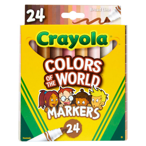 Colors of the World Washable Skin Tone Markers, 24 Count