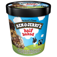 Ben and Jerrys Half Baked Ice Cream 1 pint