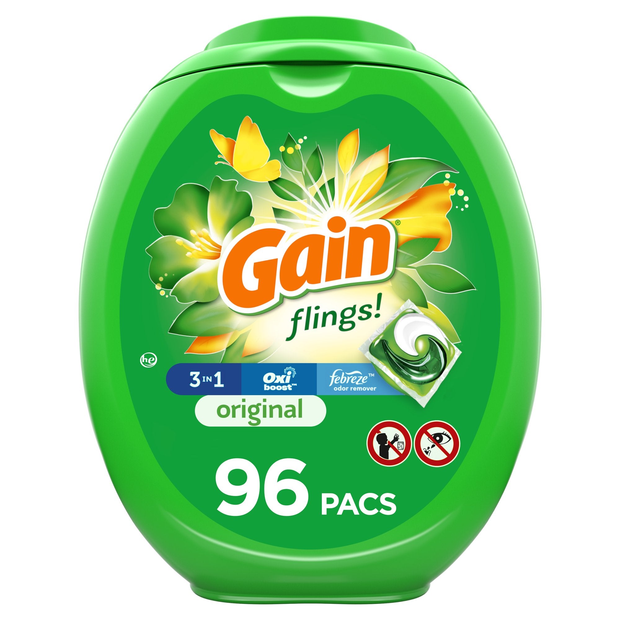 Gain Laundry Pods 3 in 1 Febreze 96ct