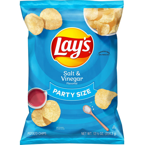 Lays Salt and Vinegar Potato Chips Party Size