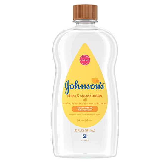 Johnson's Baby Oil, Mineral Oil Enriched with Shea & Cocoa Butter