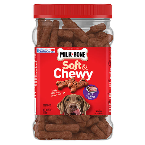 Milk-Bone Soft & Chewy All Life Stage Dog Treats - Filet Mignon