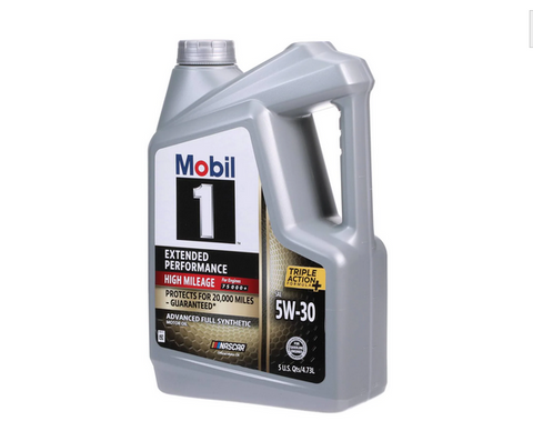 Mobil 1 Extended Performance High Mileage Synthetic Motor Oil 5W-30 5 Quart - HI1-5-30EP-5QT