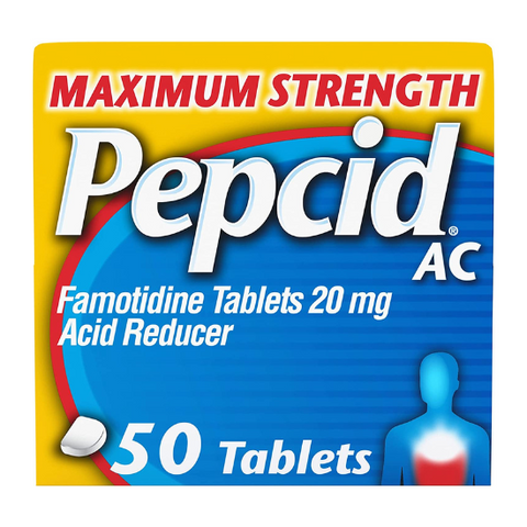 Pepcid AC Maximum Strength, 20 mg Famotidine for Heartburn Prevention & Relief, 50 Ct