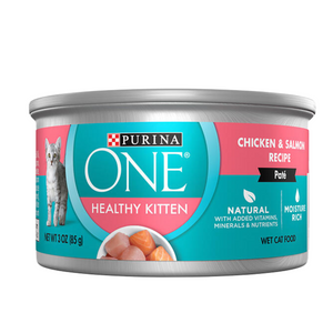 Purina ONE Healthy Kitten Chicken and Salmon Recipe Wet Cat Food