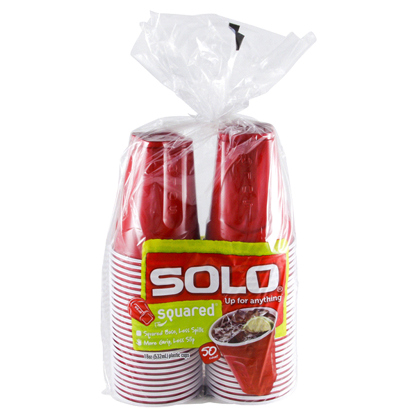 Solo Cups Squared 18oz 50ct