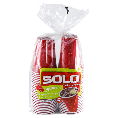 Solo Cups Squared 18oz 50ct