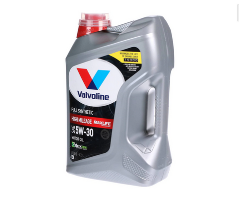 Valvoline Full Full Synthetic High Mileage with MaxLife Technology Motor Oil 5 Quart - HISYN5-30-5QT