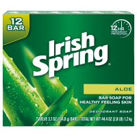 Irish Spring Aloe Vera Bar Soap, 3.7 Ounce, 12 Bar Pack