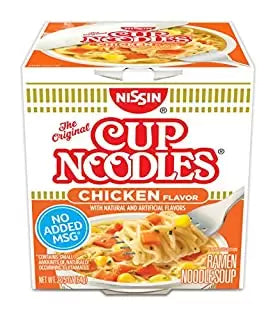 Nissin, Cup Noodles Soup, Chicken Flavor, 2.25 oz (case of 12)