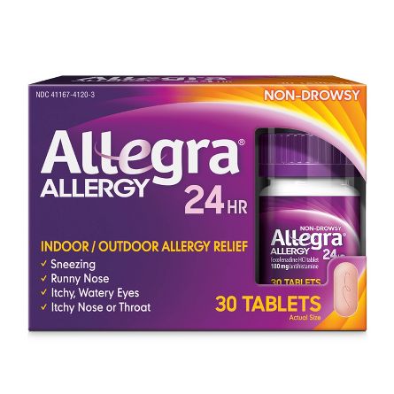 Allegra 24 Hour Allergy Relief Tablets - Fexofenadine Hydrochloride