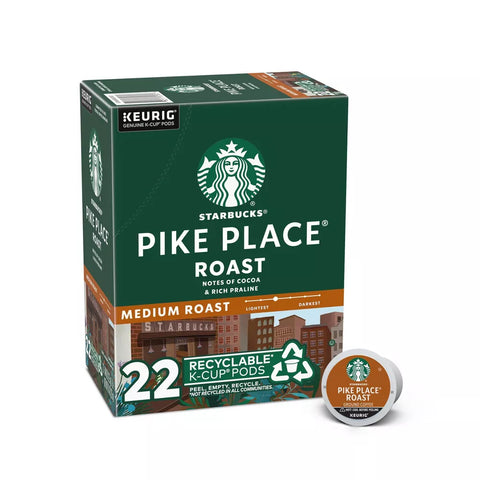 STARBUCKS PIKES PLACE MEDIUM ROAD PODS 22 COUNT